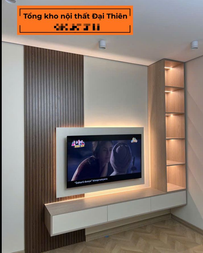 Kệ tivi treo tường hiện đại 