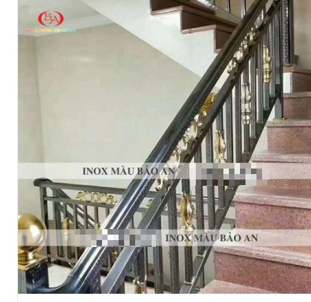 Lan can cầu thang inox nghệ thuật 