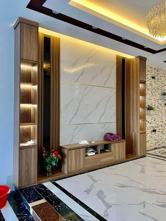 Kệ vách tivi hiện đại 