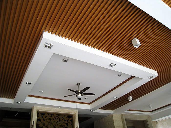 Tấm ốp lam sóng giả gỗ PVC