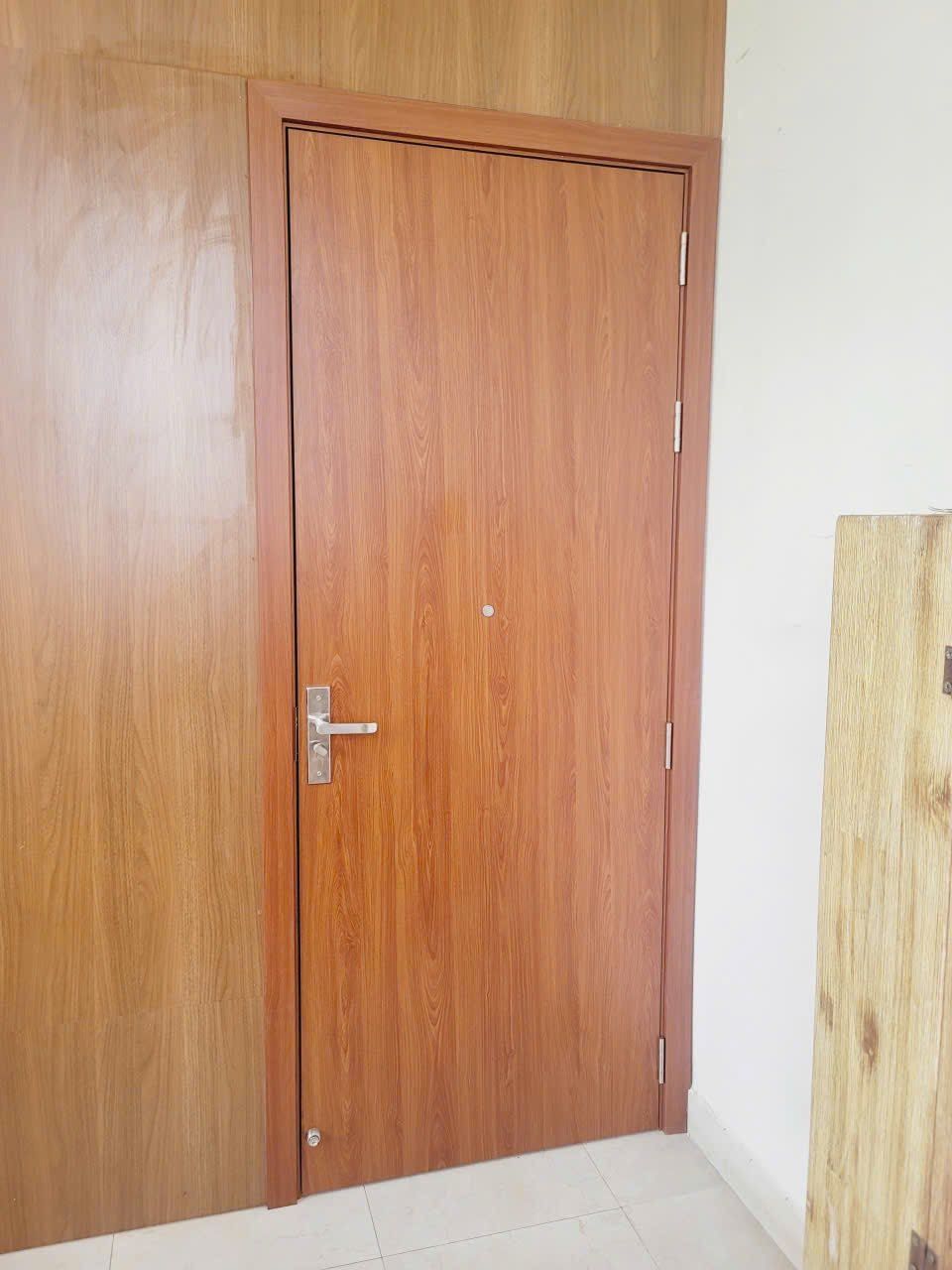 Cửa nhựa Composite vân gỗ trơn hiện đại