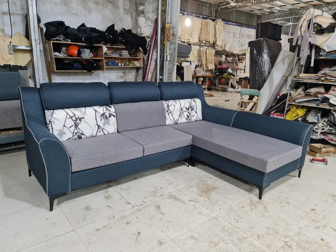 Sofa vải chữ L 