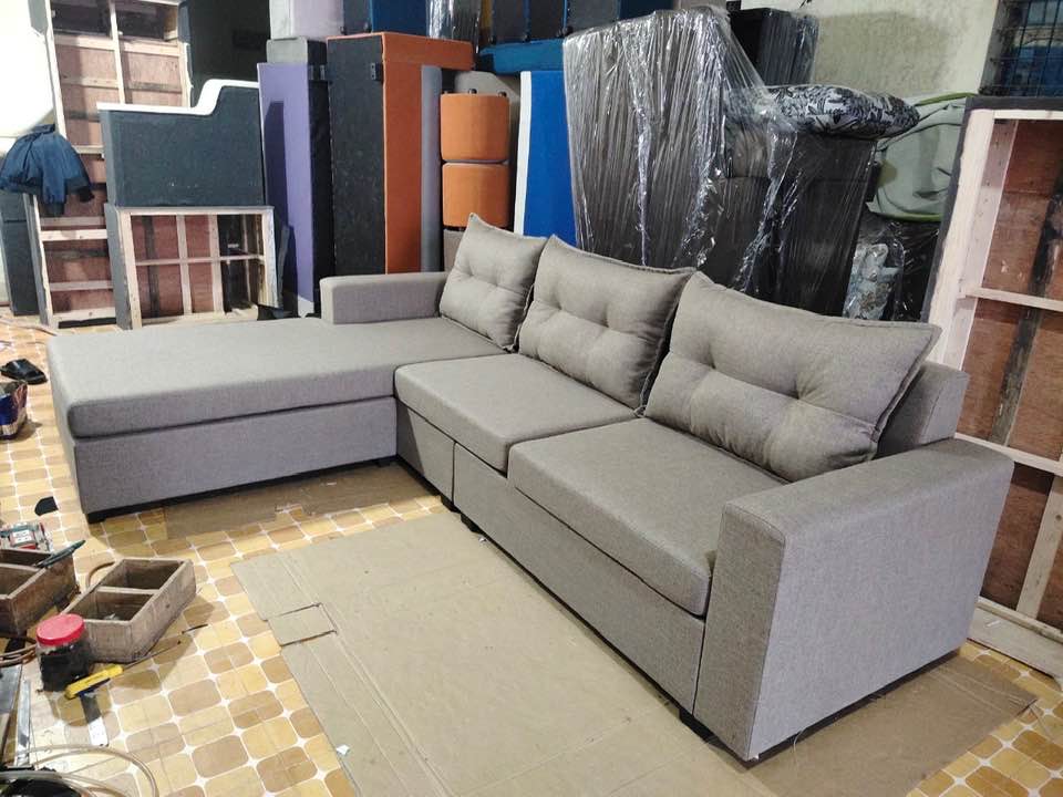 Ghế sofa chữ L bọc vải