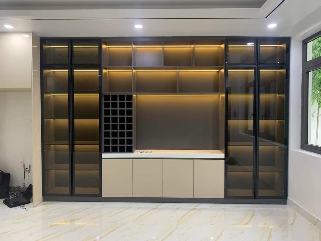 Tủ trang trí kết hợp tủ rượu