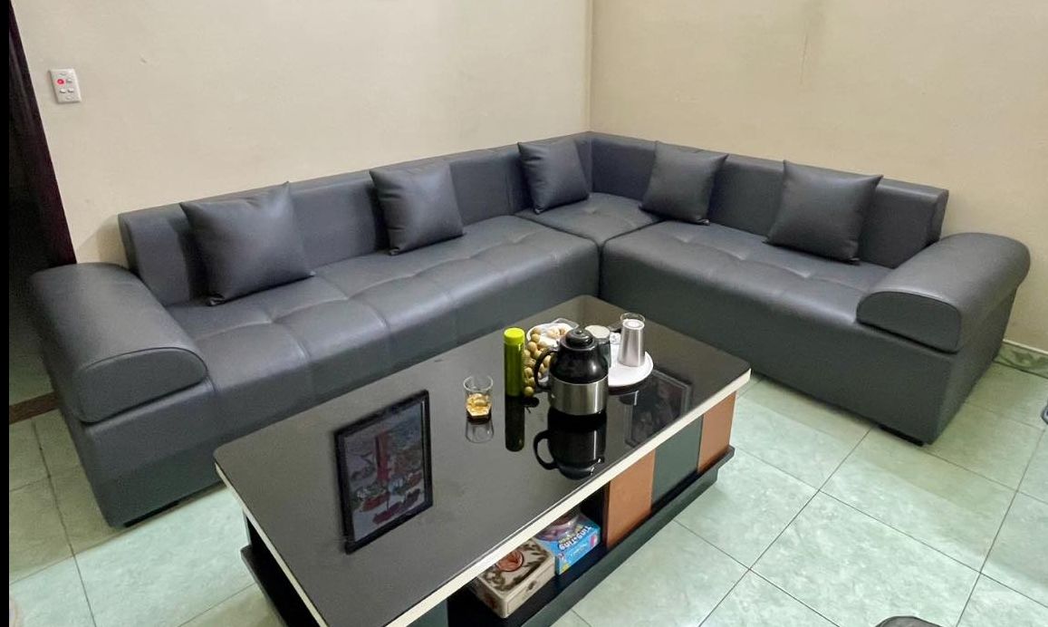 Sofa da bọc lại phong cách hiện đại