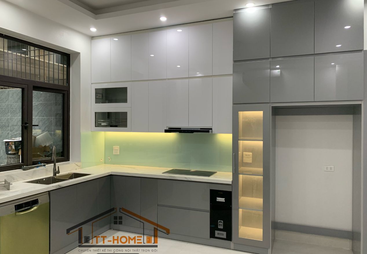 Thi công tủ bếp hiện đại 