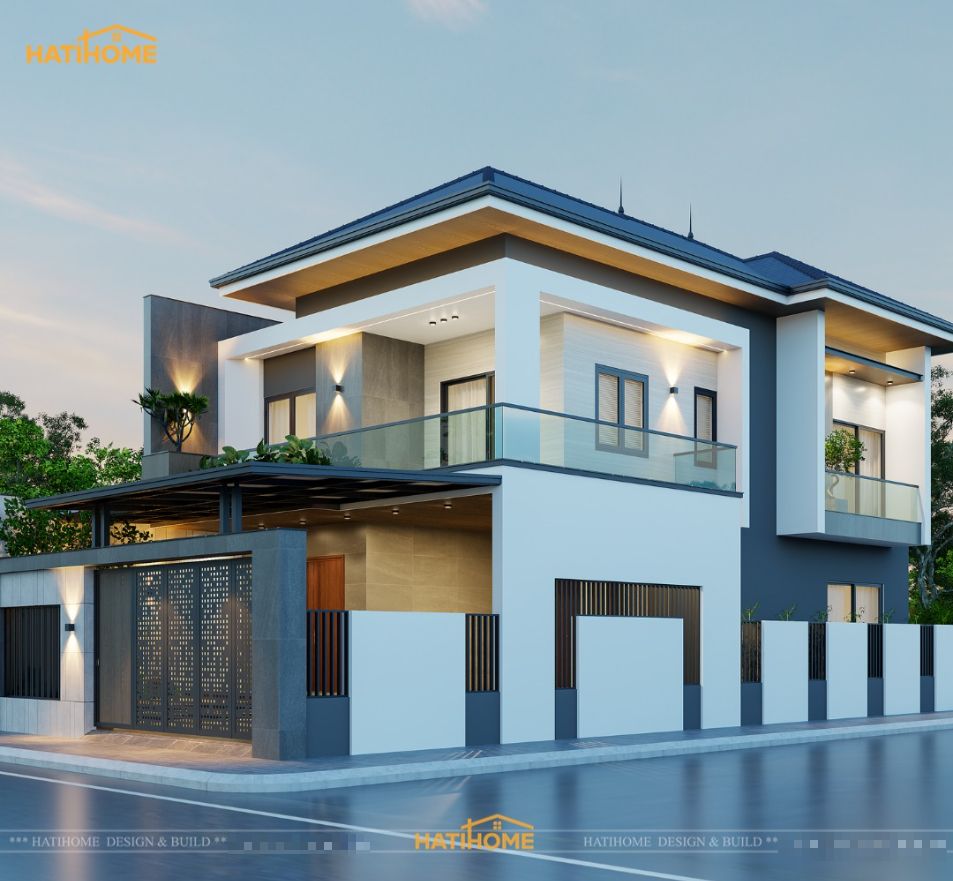 Mẫu nhà phố 2 tầng hiện đại