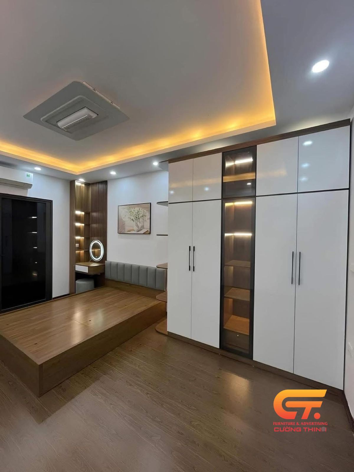 Phòng ngủ kết hợp khu thay đồ