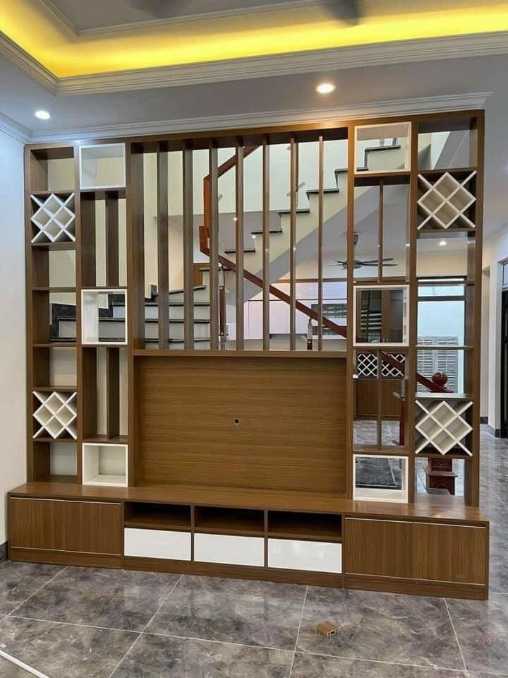 Vách ngăn  kệ trang trí phòng khách