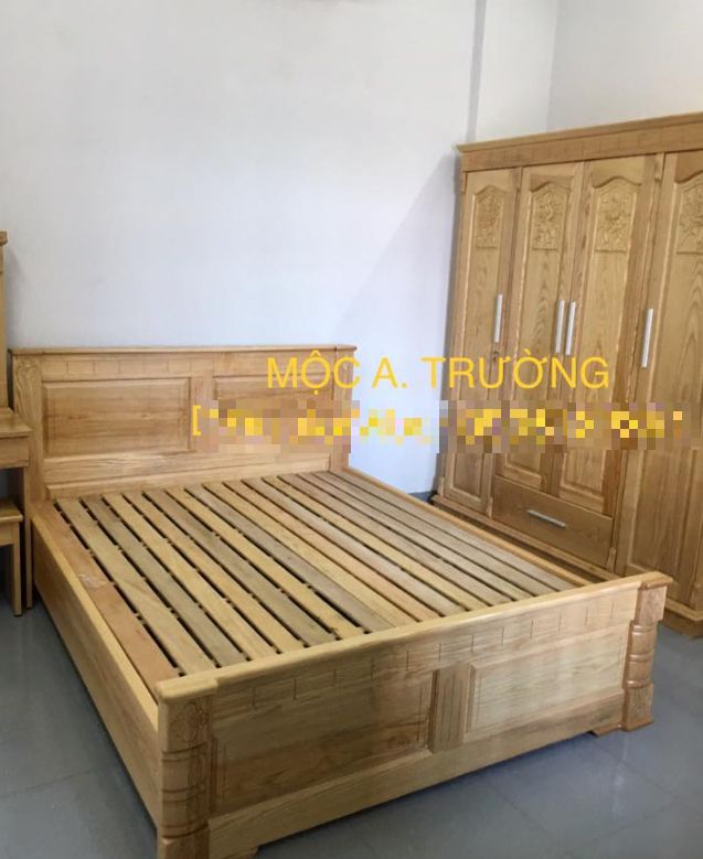 Giường ngủ gỗ tự nhiên