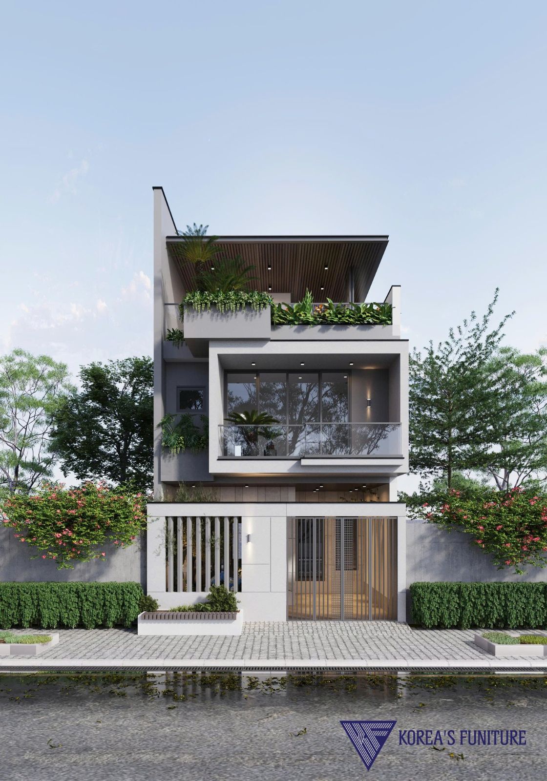 Nhà phố hiện đại 3 tầng