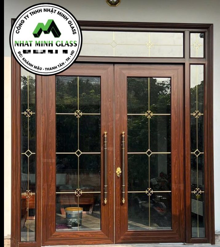Cửa nhôm kính vân gỗ