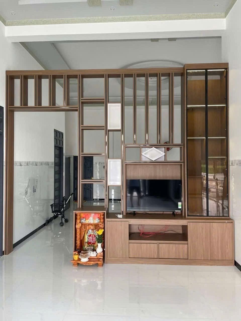 Vách ngăn kệ tivi nội thất nhựa