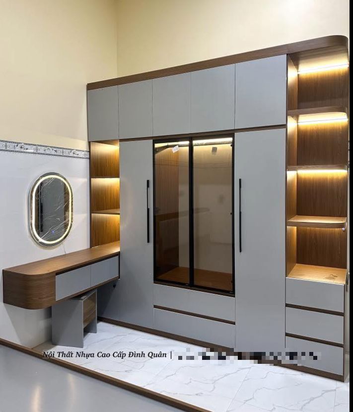 Tủ quần áo kết hợp bàn trang điểm