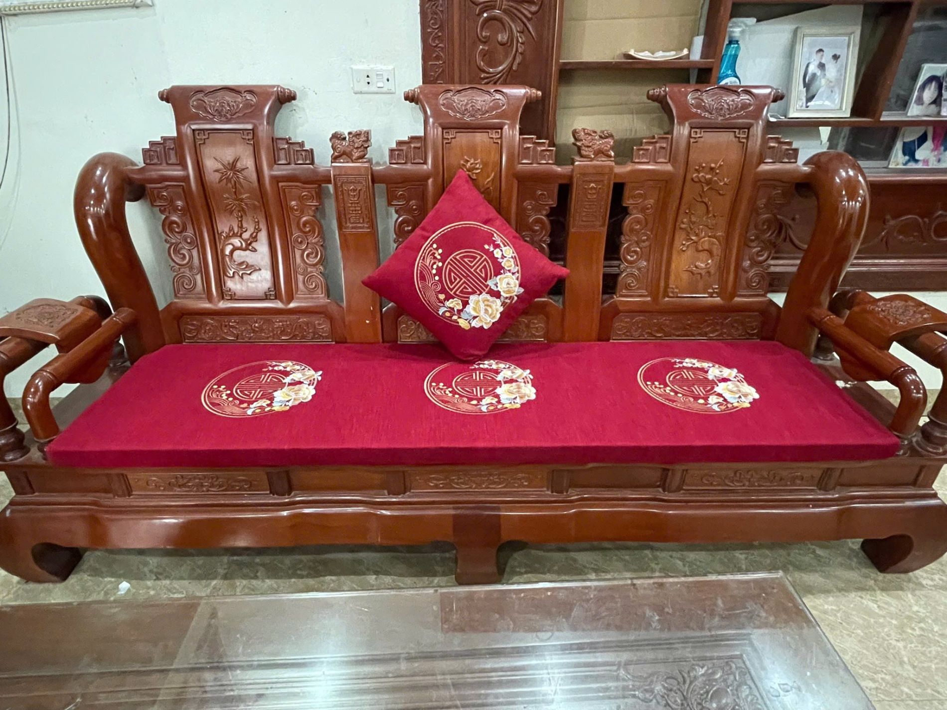 May đệm ngồi cho ghế gỗ phòng khách