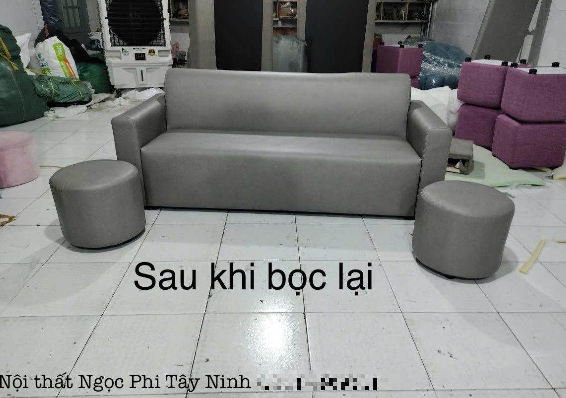 Sofa bọc lại hoàn thiện form gọn gàng