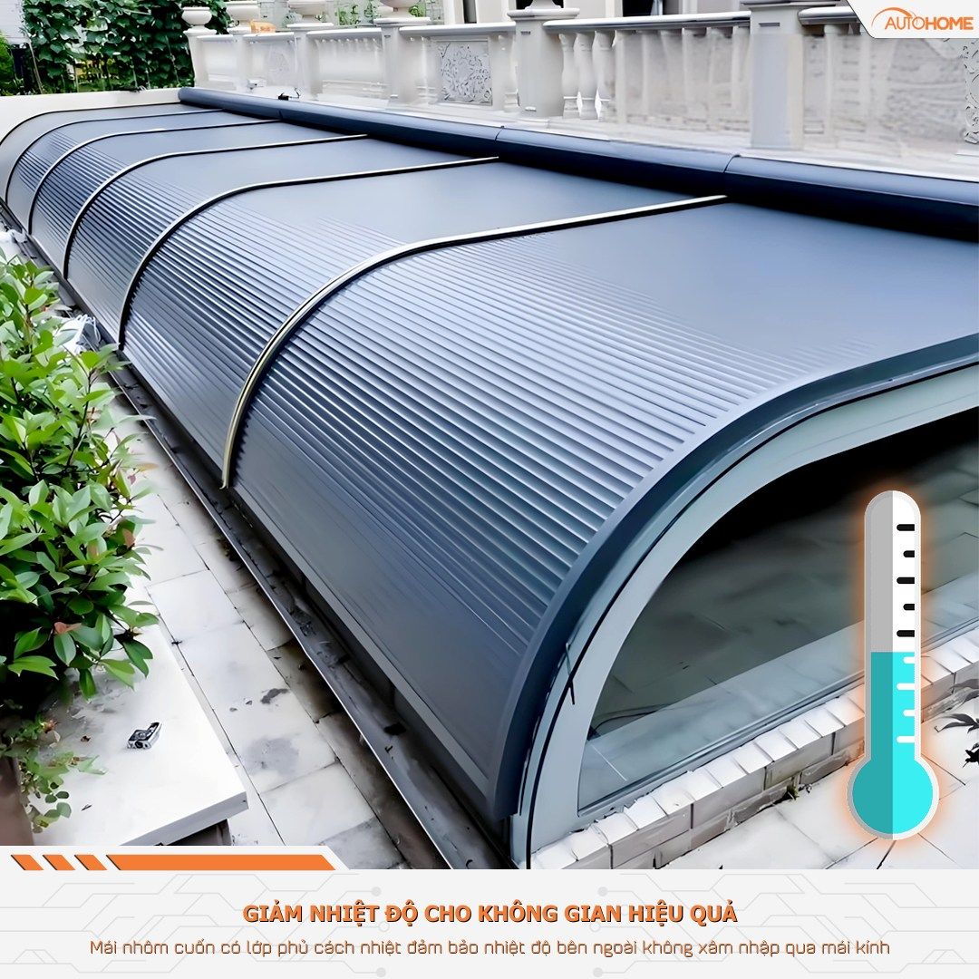 Mẫu mái nhôm cuốn dạng vòm cong