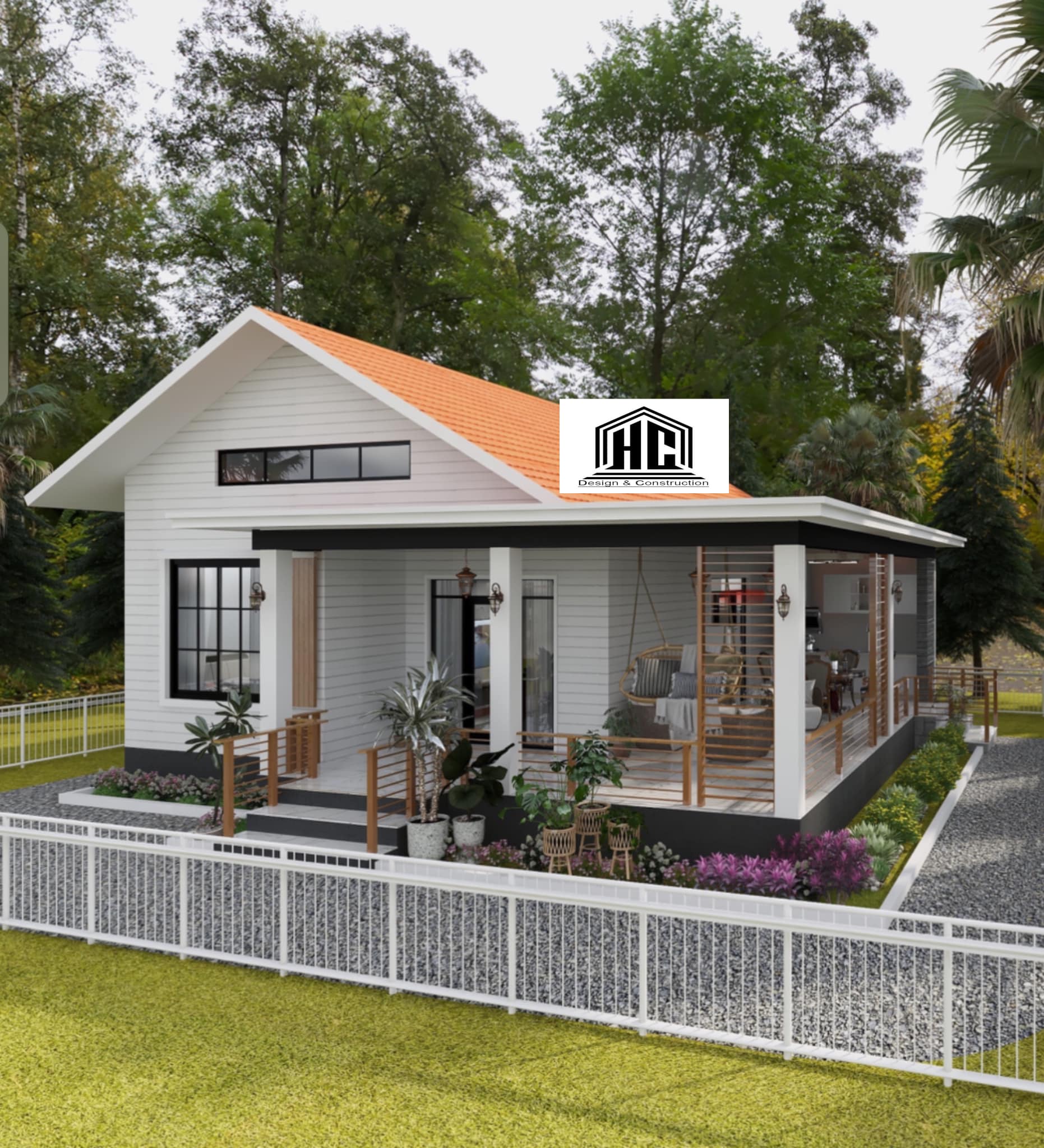 Kiểu nhà lắp ghép sân vườn 