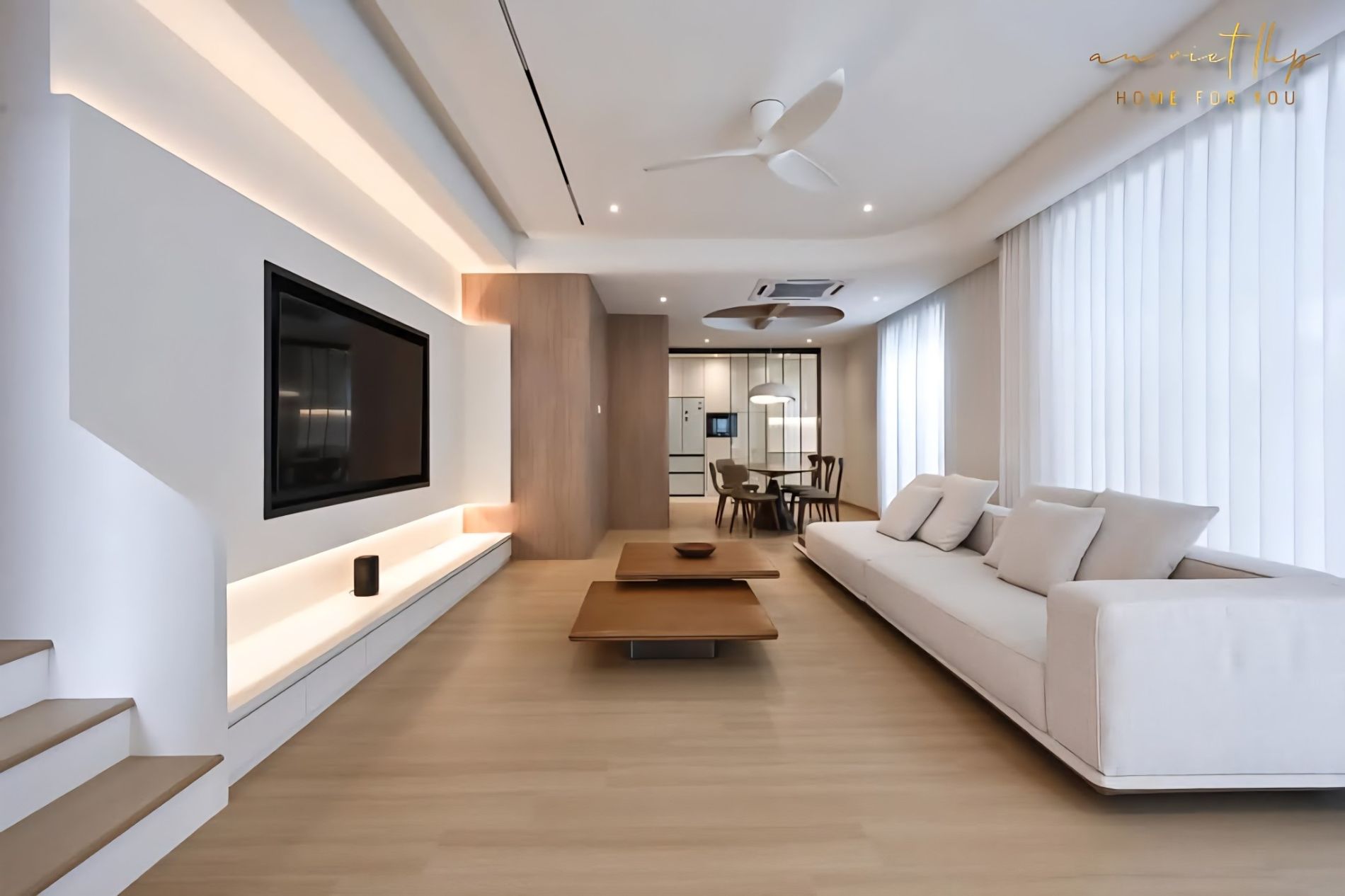Mẫu nội thất cho phòng khách tối giản