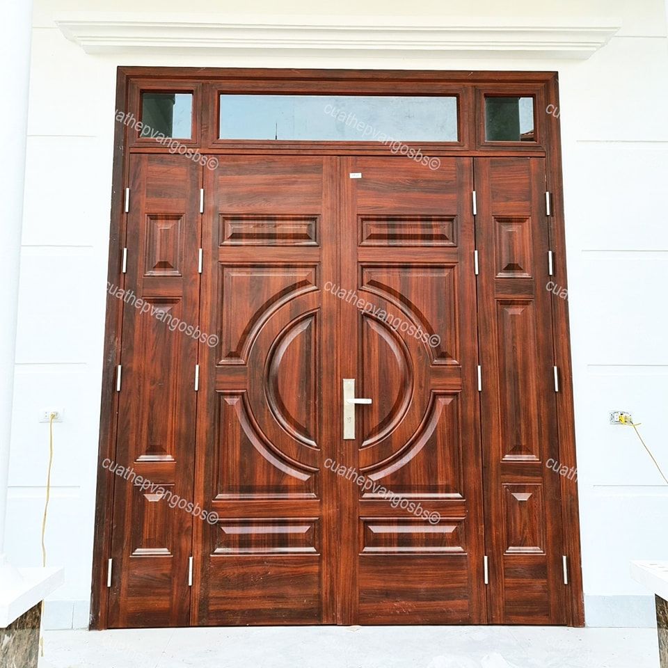 Cửa thép vân gỗ 