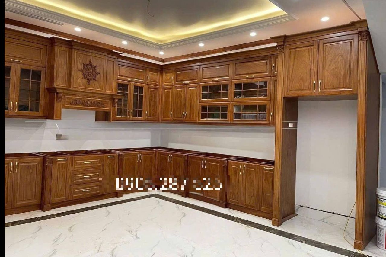 Tủ bếp gỗ tự nhiên