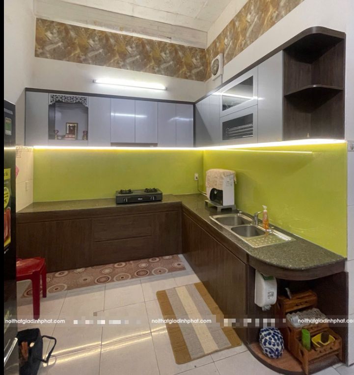 Tủ bếp chữ L hiện đại
