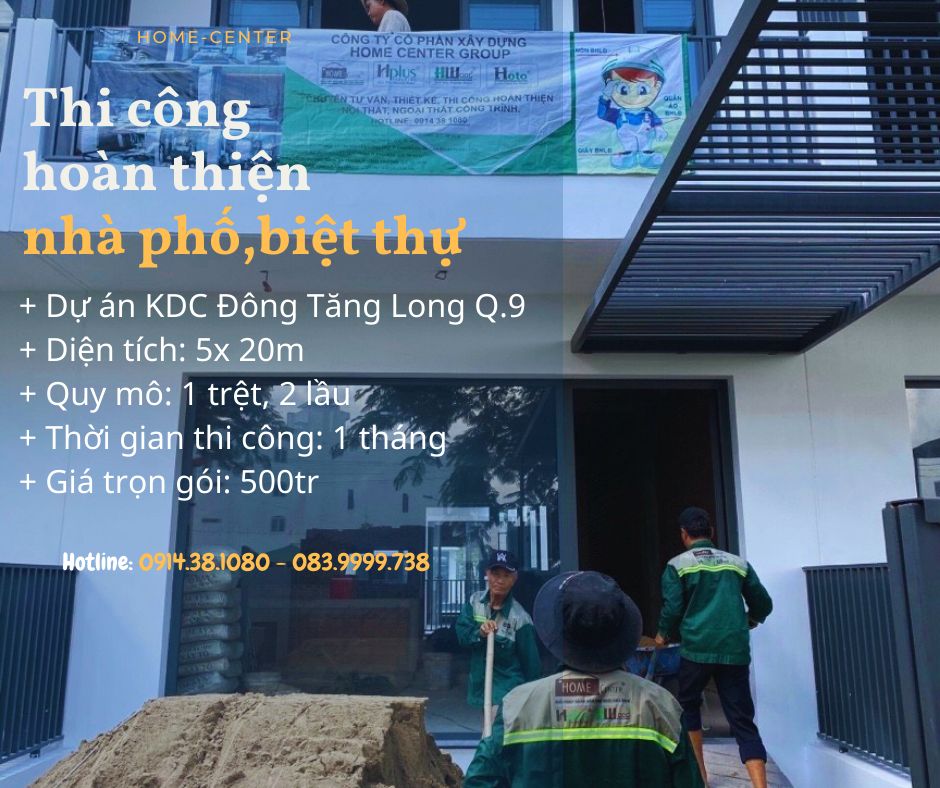 Hoàn Thiện Nhà Phố Liền Kề KDC Đông Tăng Long  5x20m
