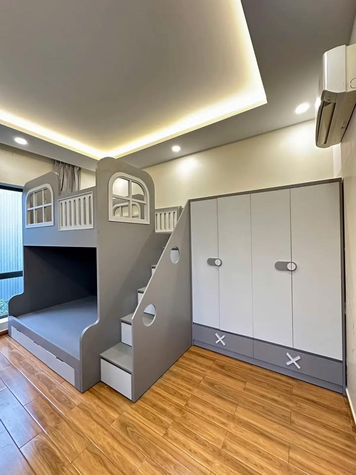 Thiết kế thi công giường tầng cho phòng ngủ 