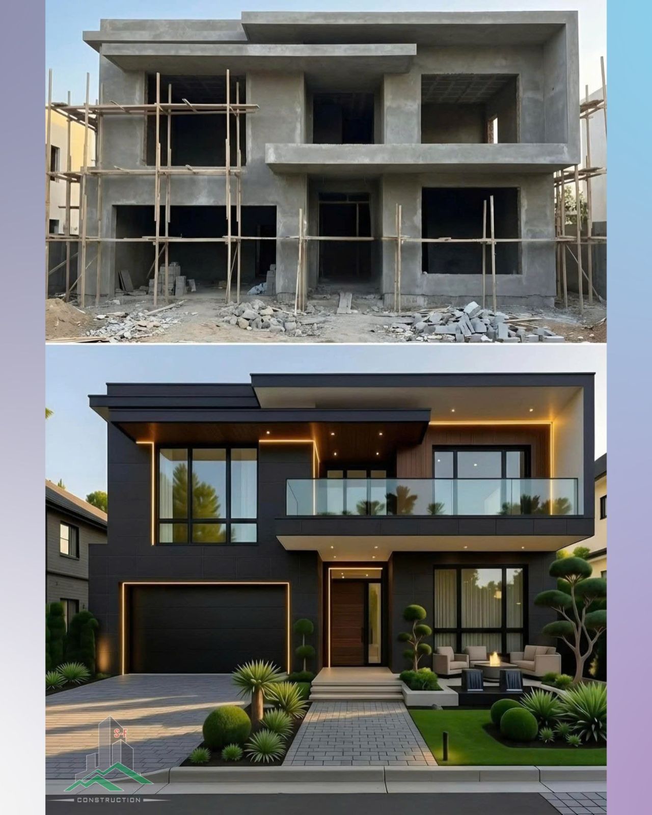 Thi công nhà phố hiện đại 