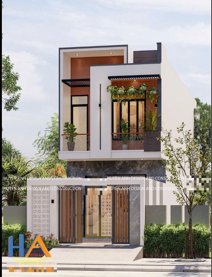 Mẫu nhà phố 2 tầng 
