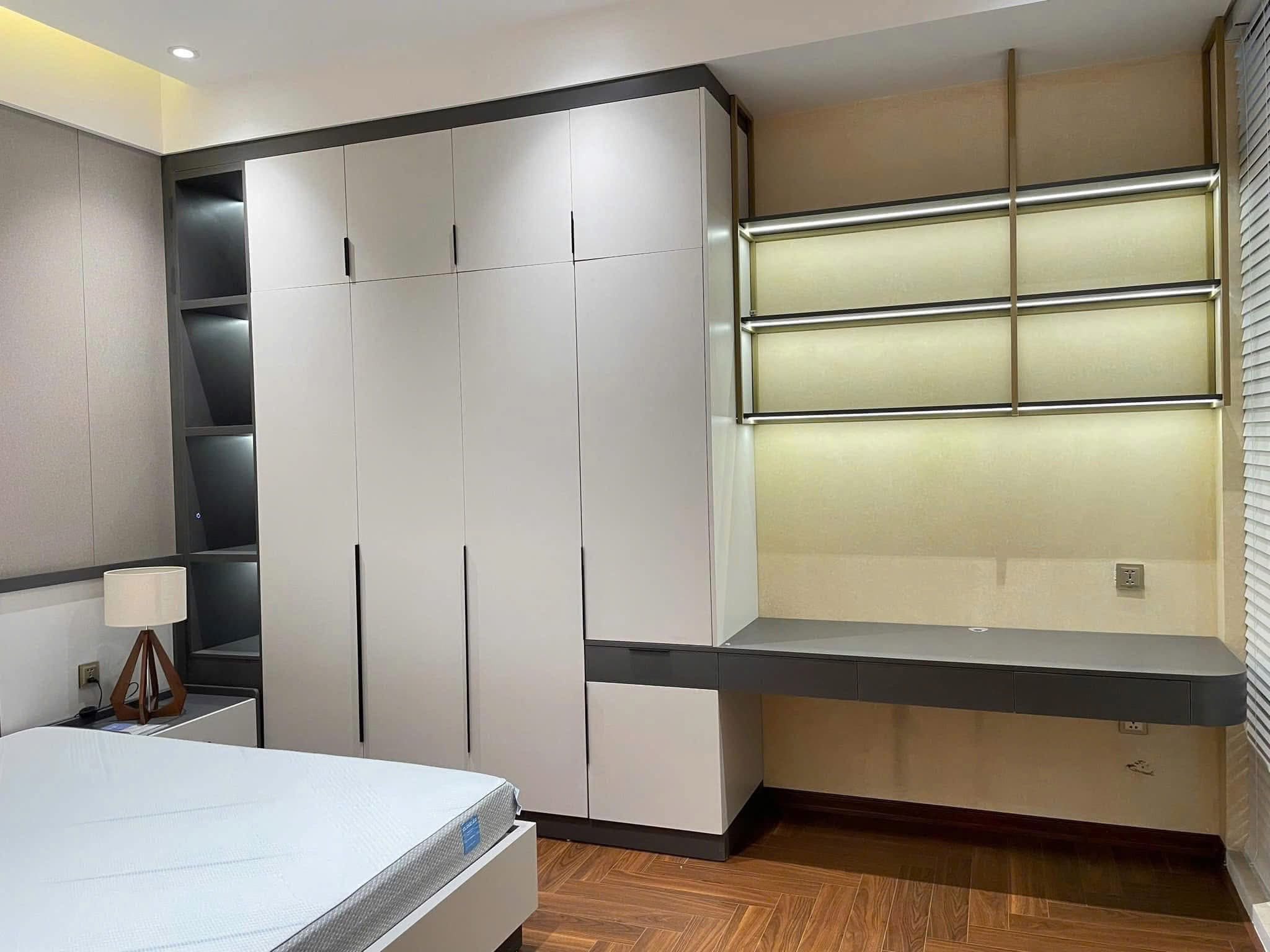 Tủ quần áo kết hợp kệ bàn làm việc