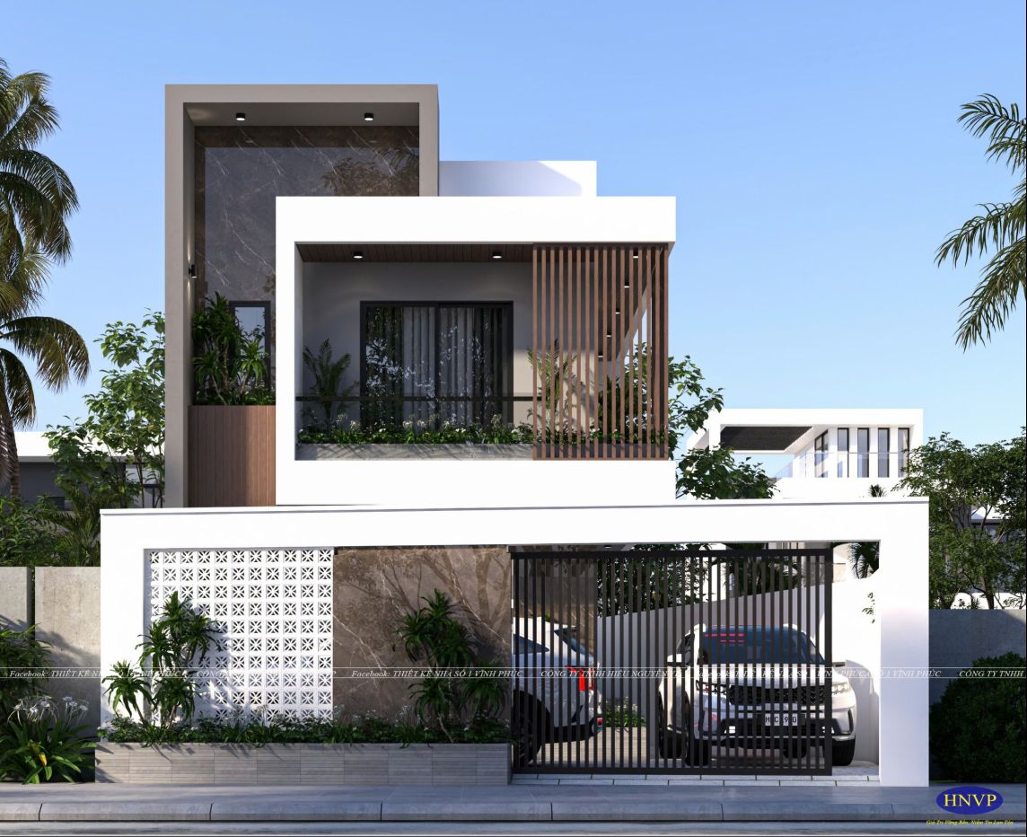 Thiết kế nhà phố 2 tầng