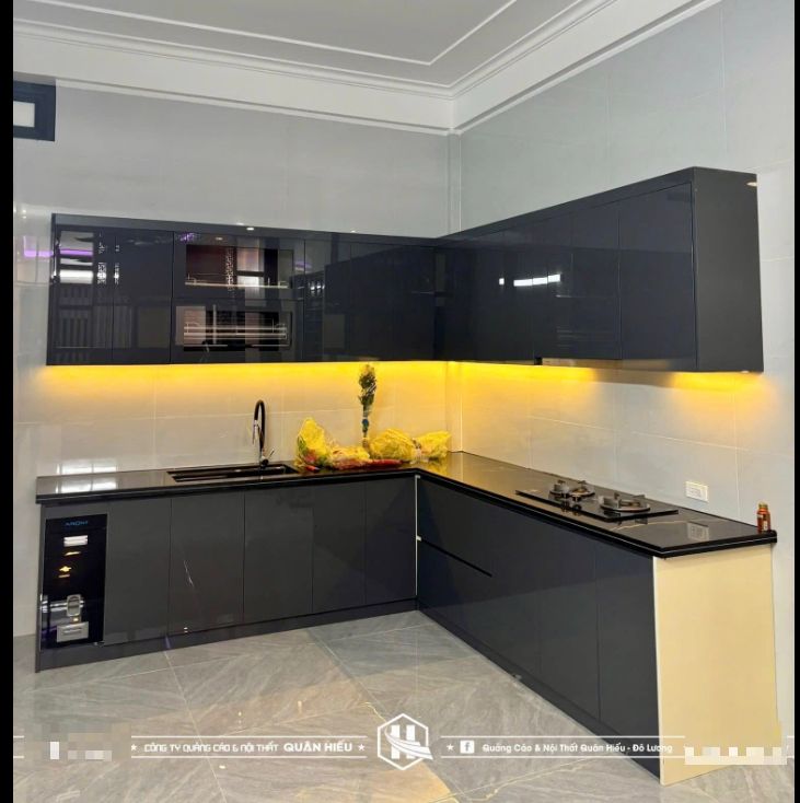 Hoàn thiện tủ bếp chữ L 