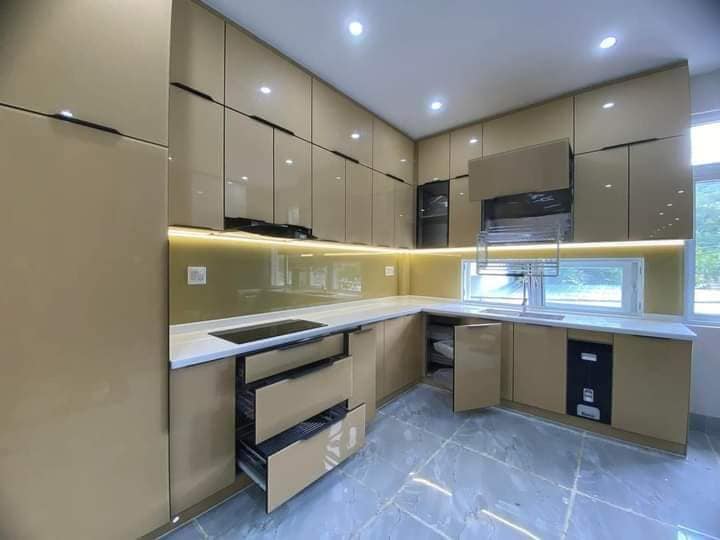 Tủ bếp chữ L hiện đại