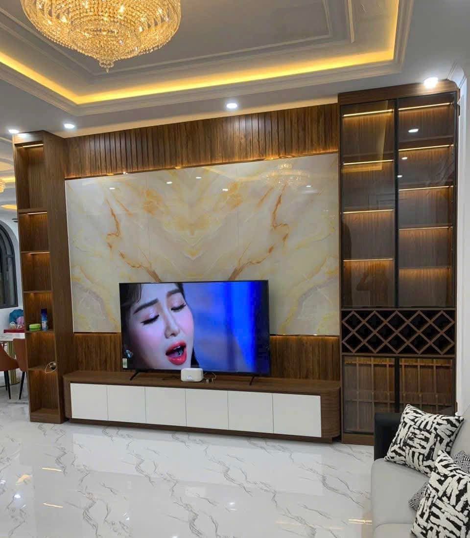 Kệ vách tivi hiện đại 