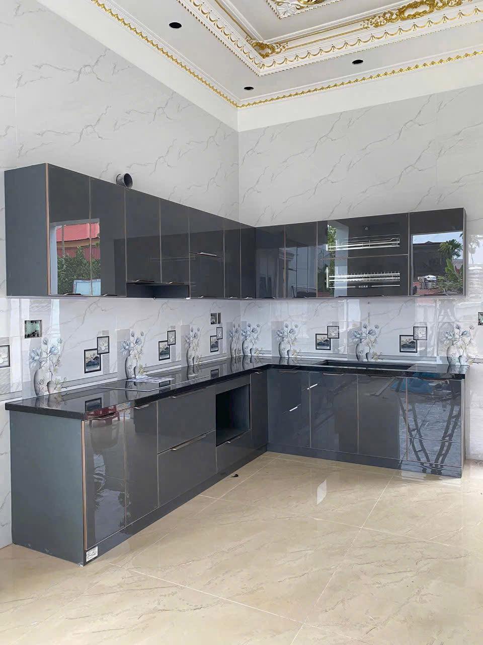 Tủ bếp chữ L hiện đại