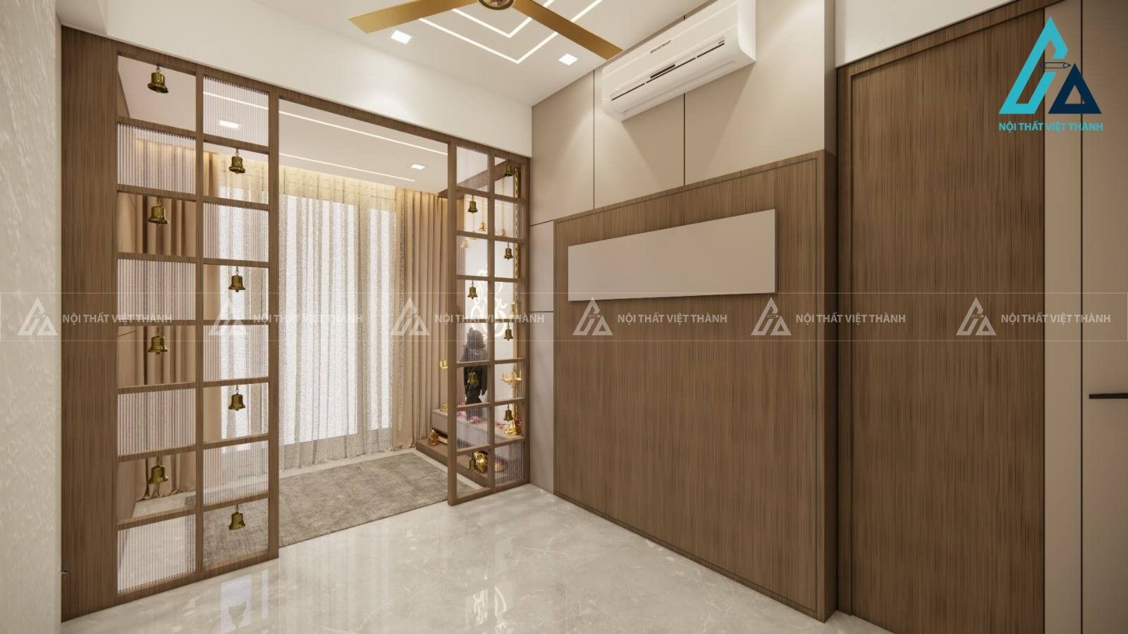 Thiết kế thi công nội thất phòng ngủ bác Ngọc Diệp Cần Giuộc Long An