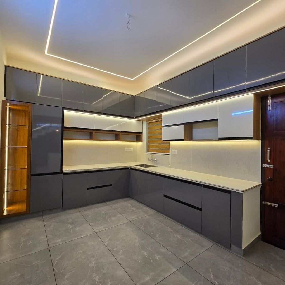 Tủ bếp chữ L hiện đại