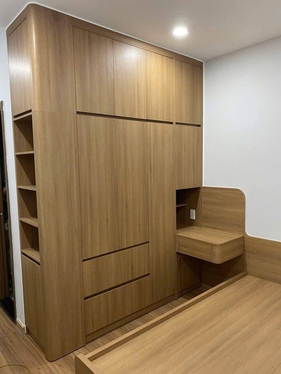 Tủ quần áo vân gỗ hiện đại