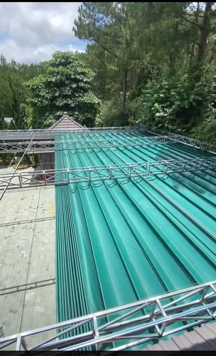 Mái che xếp lượn sóng