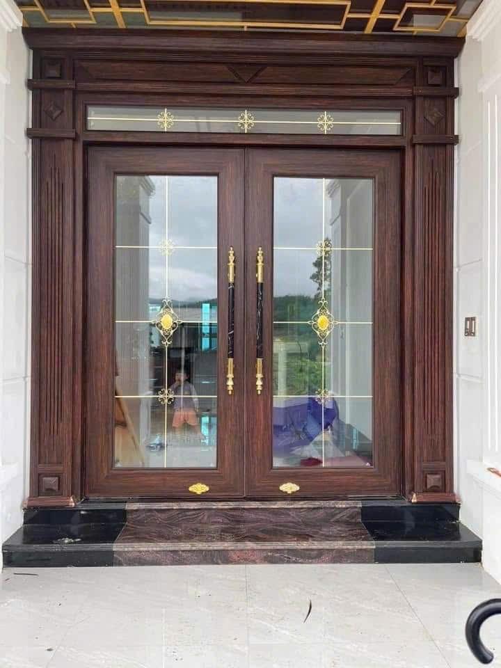 Cửa nhôm vân gỗ 