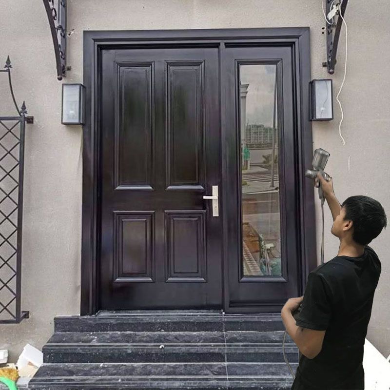Thi công sơn làm mới cửa gỗ 