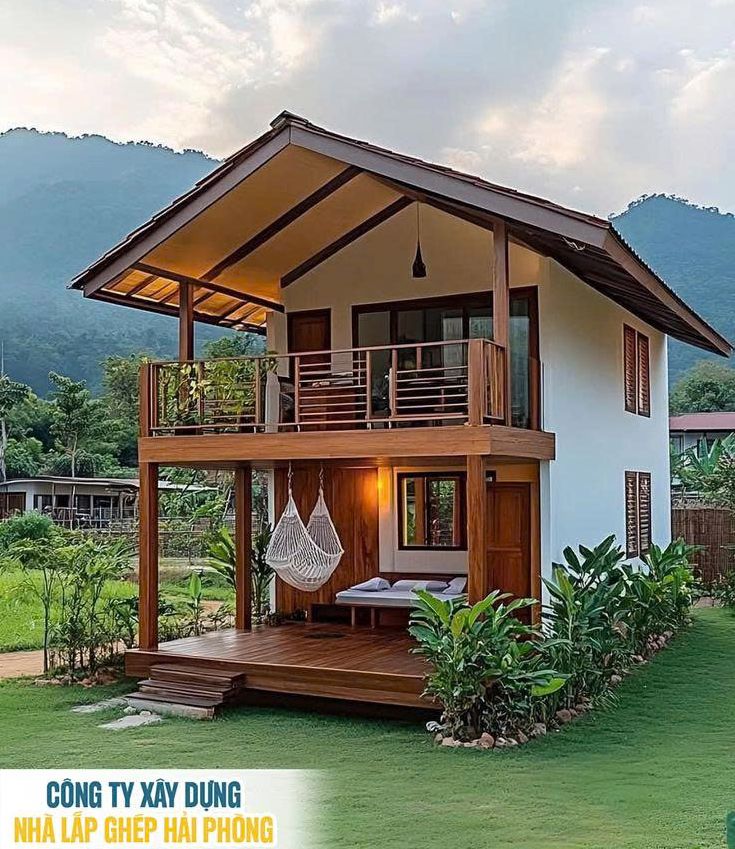 Nhà lắp ghép 2 tầng  