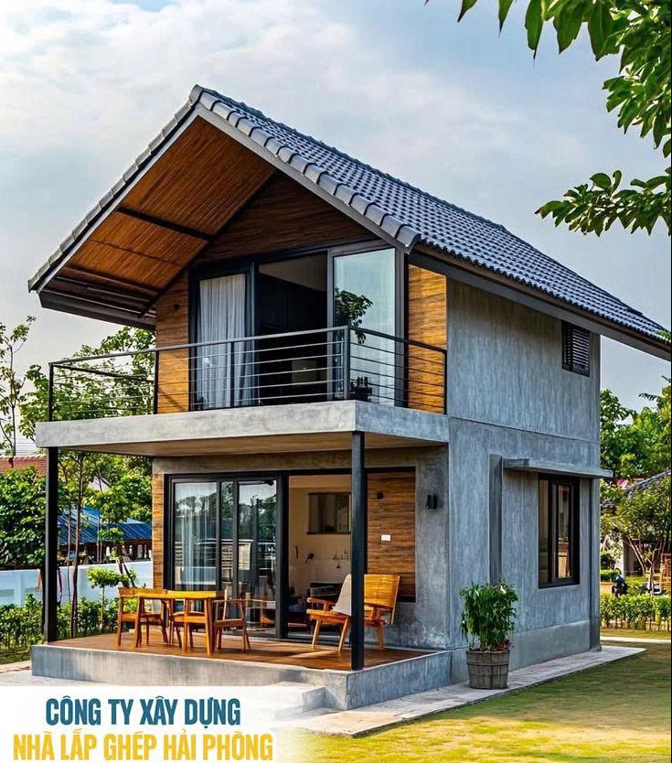 Nhà lắp ghép 2 tầng 