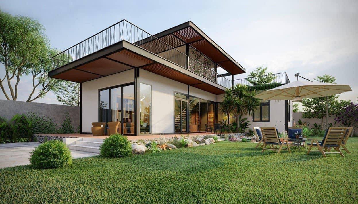 Nhà vườn lắp ghép hiện đại