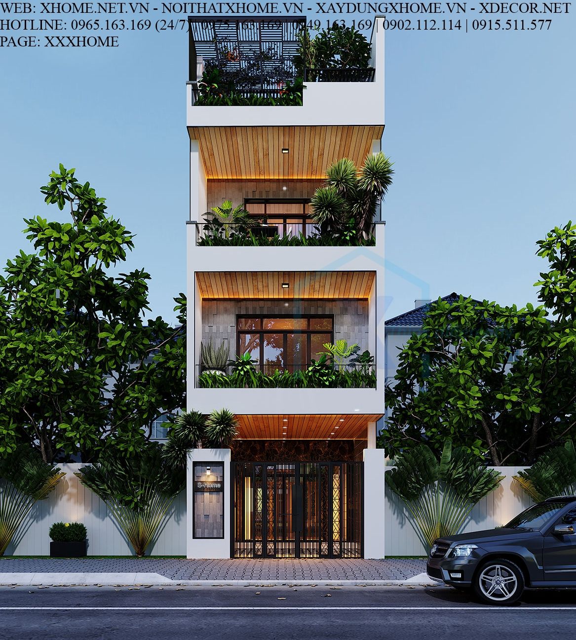 Thiết kế thi công kiến trúc nhà phố