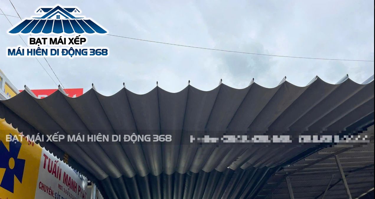 Mái bạt xếp lượn sóng