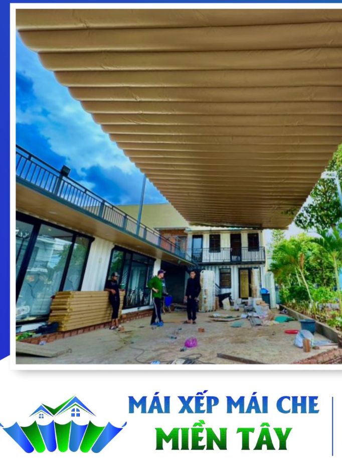 Mái bạt xếp lượn sóng 