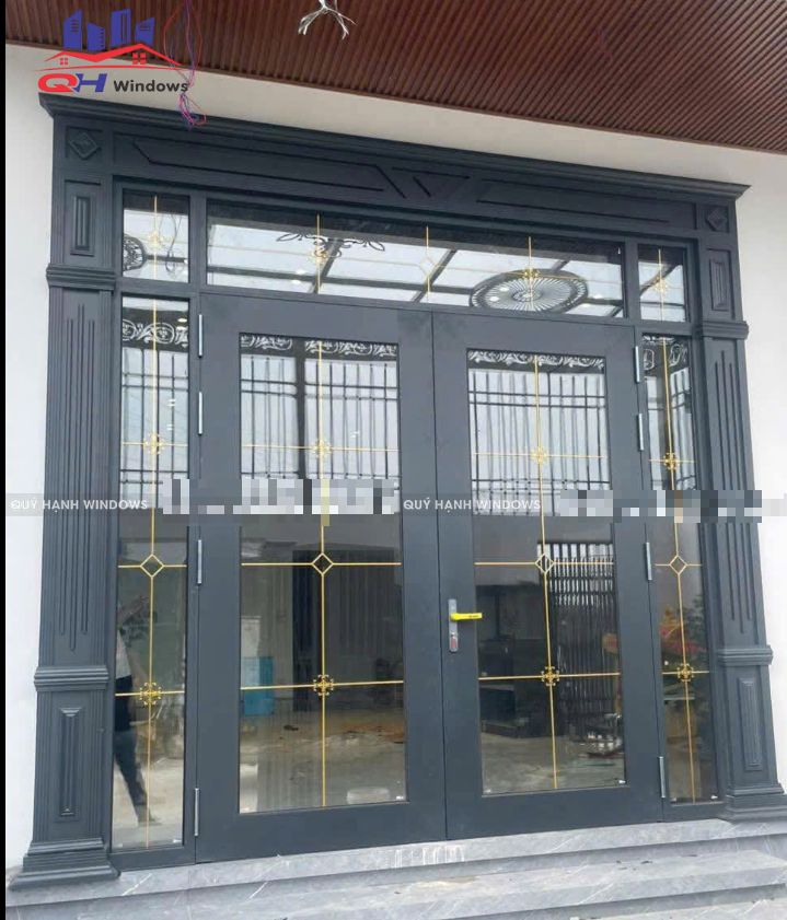 Cửa đi thủy lực 2 cánh 