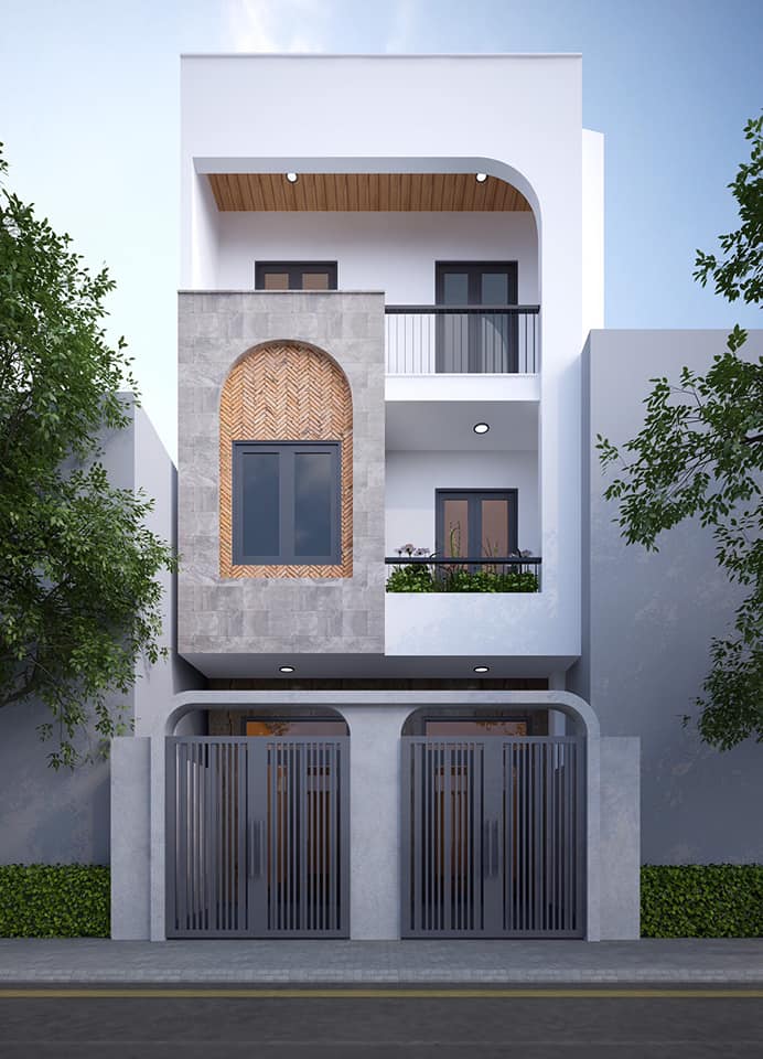 Thiết kế kiến trúc nhà phố 3 tầng 